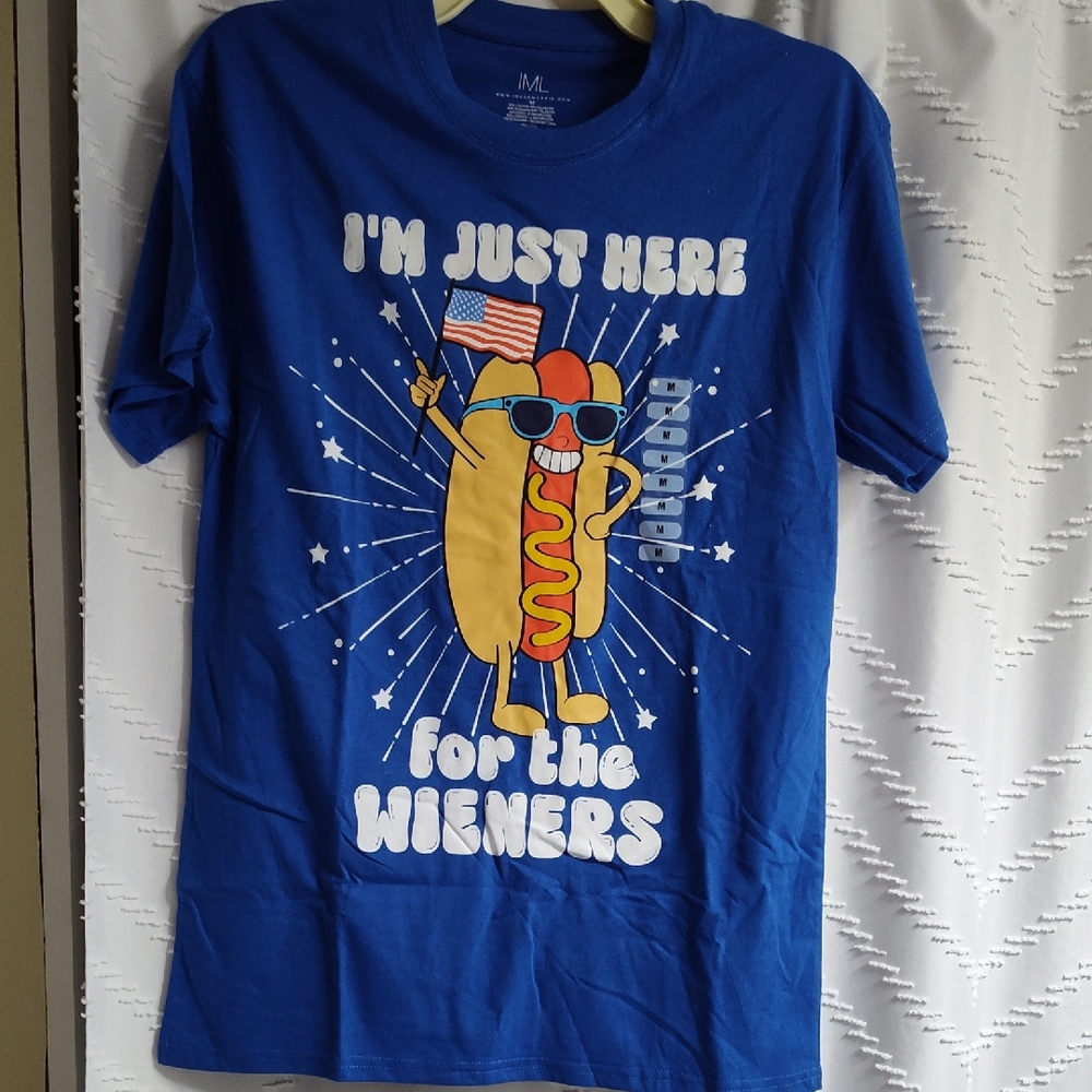 Blue Graphic Mens T-Shirt Size Medium Isaac Morris